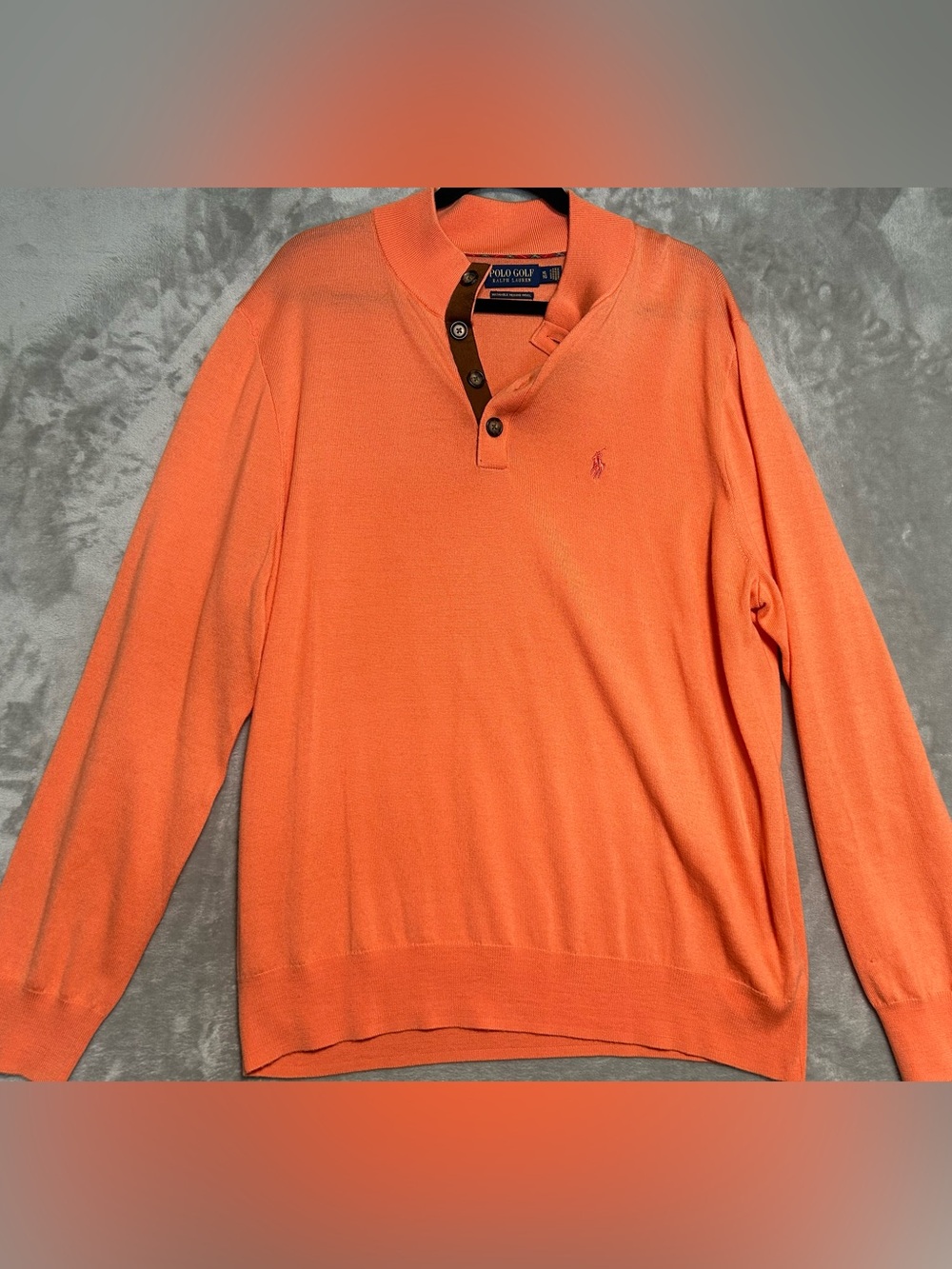 Polo Golf Ralph Lauren Merino Wool Sweater Mens XL Orange